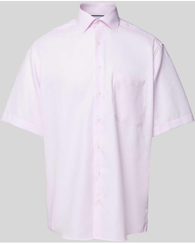 Eterna Comfort Fit Zakelijk Overhemd Met All-over Motief - Wit
