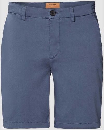 Mos Mosh Chino-Shorts mit französischen Eingrifftaschen Modell 'Hunt' - Blau
