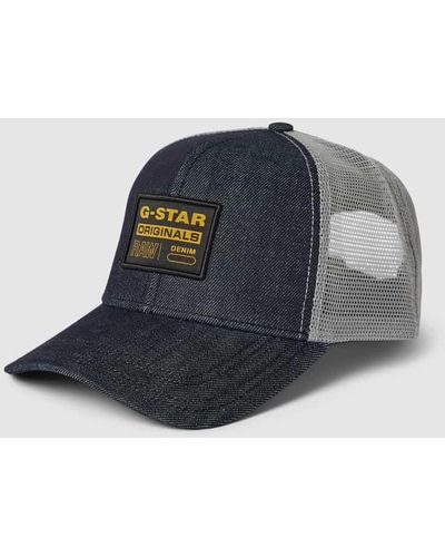 G-Star RAW Trucker Cap mit Label-Patch Modell 'Originals' - Blau