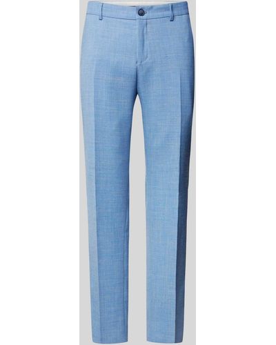 SELECTED Slim Fit Pantalon Met Knoop- En Ritssluiting - Blauw