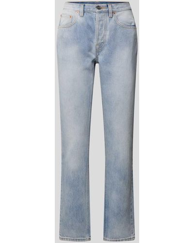 Vetements High Waist Straight Fit Jeans - Blau