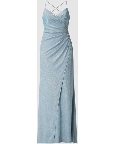 Luxuar Abendkleid mit Glitter-Effekt - Blau