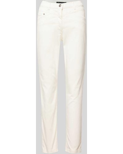 Betty Barclay Perfect Slim Fit Jeans im 5-Pocket-Design - Weiß