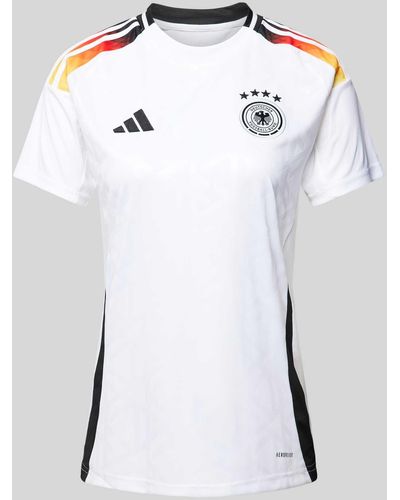 adidas T-Shirt mit Label-Print Modell 'DFB' - Weiß
