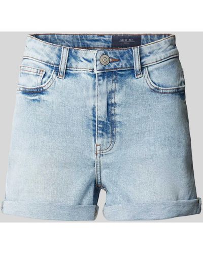 Noisy May Korte Jeans Met Steekzakken - Blauw