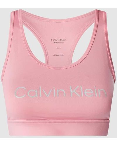 Calvin Klein Bustier mit reflektierendem Logo - dryCELL - Pink