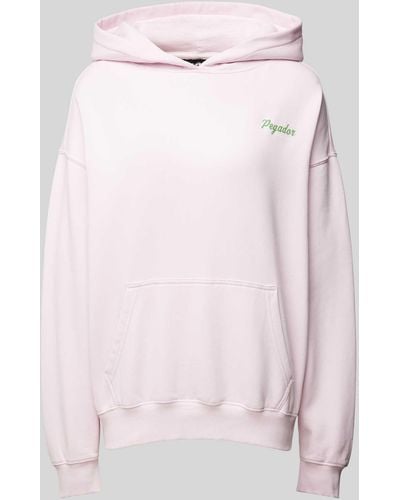 PEGADOR Oversized Hoodie mit Label-Print Modell 'CHAPI' - Pink