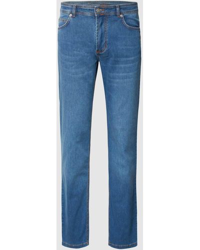 Christian Berg Men Slim Fit Jeans mit Stretch-Anteil – Light Denim - Blau
