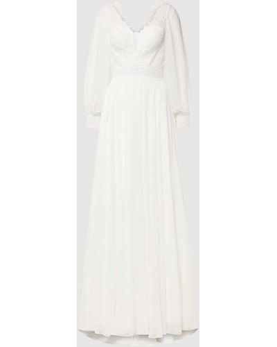 Luxuar Brautkleid mit Besatz aus Spitze - Weiß