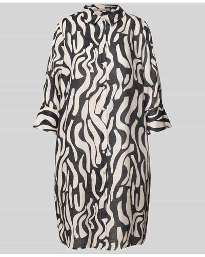 The Mercer N.Y. Kleid aus Leinen mit Allvoer-Muster - Weiß