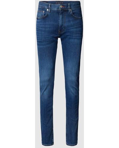 Tommy Hilfiger Slim Fit Jeans mit Stretch-Anteil Modell 'Bleecker' - Blau