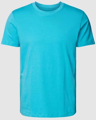 Esprit T-Shirt in unifarbenem Design - Blau
