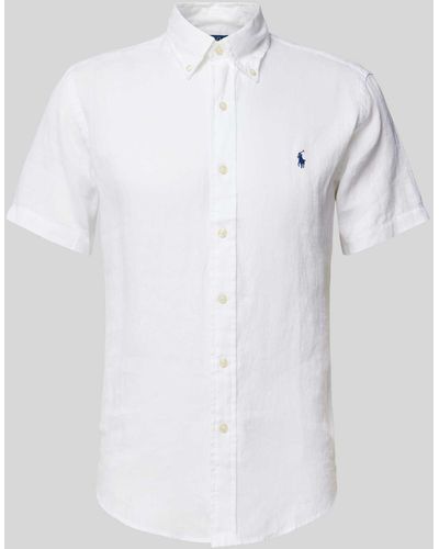 Polo Ralph Lauren Freizeithemd mit Label-Stitching - Weiß