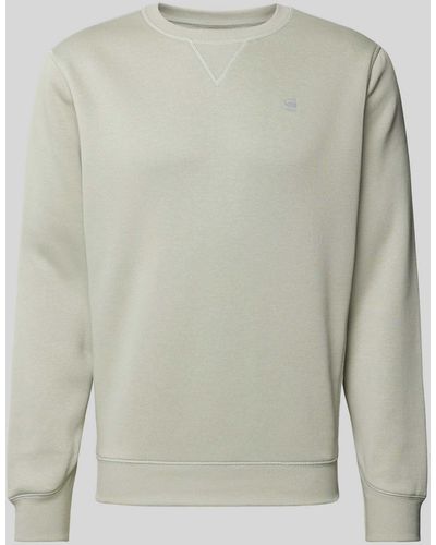 G-Star RAW Sweatshirt mit Label-Stitching - Grau