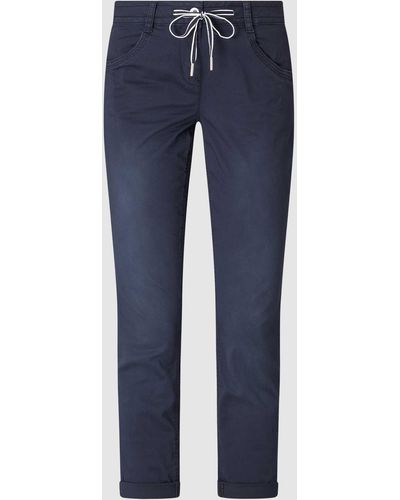 Tom Tailor Tapered Relaxed Fit Culotte Met Stretch - Blauw