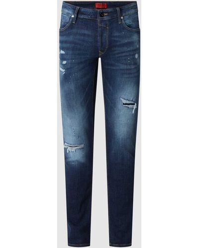 Jack & Jones Slim Fit Jeans Met Stretch - Blauw