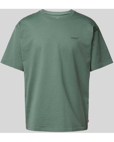 Levi's T-Shirt mit Label-Stitching - Grün