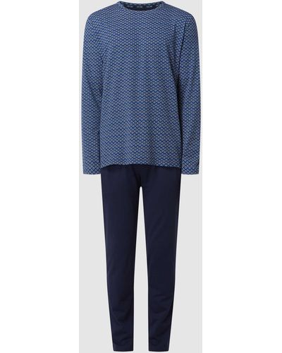 Hom Pyjama Van Katoen - Blauw