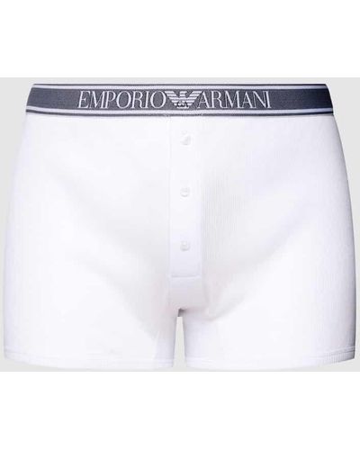 Emporio Armani Pants mit Feinripp - Weiß