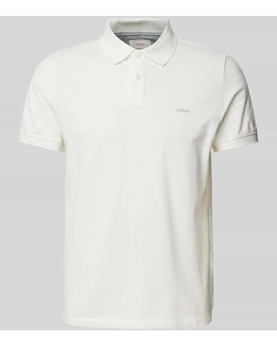S.oliver Poloshirt mit Label-Stitching - Weiß