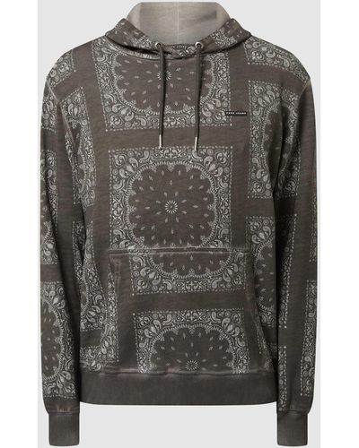 Pepe Jeans Hoodie mit Bandana-Print Modell 'Simon' - Grau