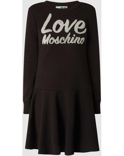 Love Moschino Sweatjurk Met Logo - Zwart
