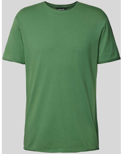 Strellson T-Shirt mit Rundhalsausschnitt und melierter Optik - Grün