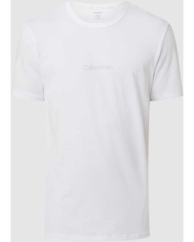 Calvin Klein T-Shirt mit Stretch-Anteil - Weiß