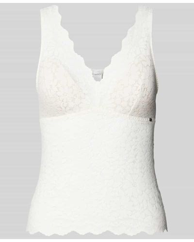 SKINY Unterhemd mit Ausbrenner-Effekt Modell 'WONDERFULACE' - Weiß