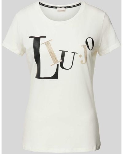 Liu Jo T-Shirt mit Label-Print und Rundhalsausschnitt - Mehrfarbig