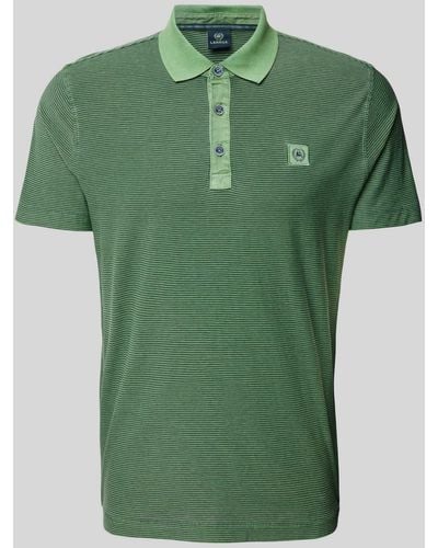 Lerros Poloshirt Met Labelstitching - Groen