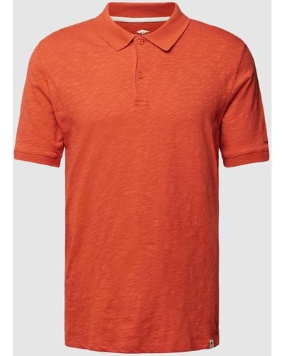 Fynch-Hatton Regular Fit Poloshirt im unifarbenen Design - Orange