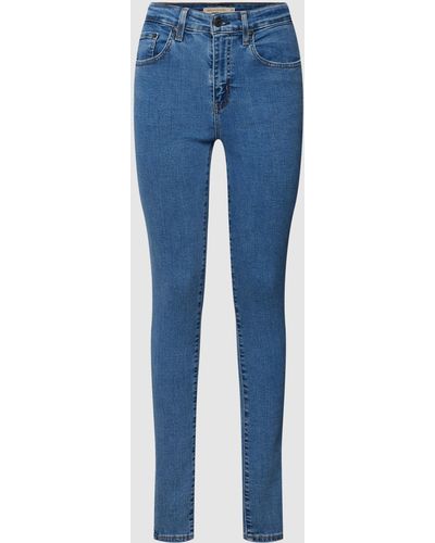 Levi's Skinny Fit Jeans im 5-Pocket-Design Modell '721' - Blau