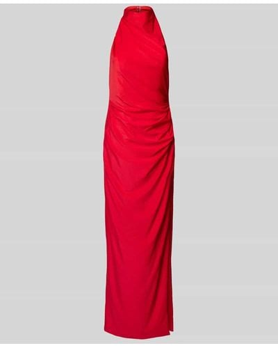 Unique Abendkleid mit Raffungen - Rot