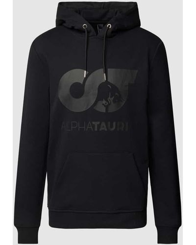 ALPHATAURI Hoodie mit Label-Print Modell 'SHERO' - Blau