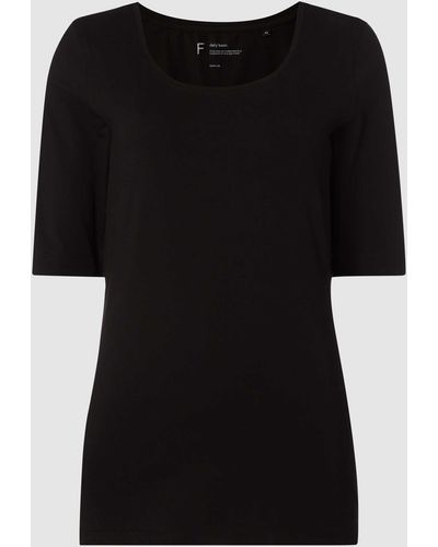 Opus T-shirt Met Halflange Mouwen, Model 'daily' - Zwart