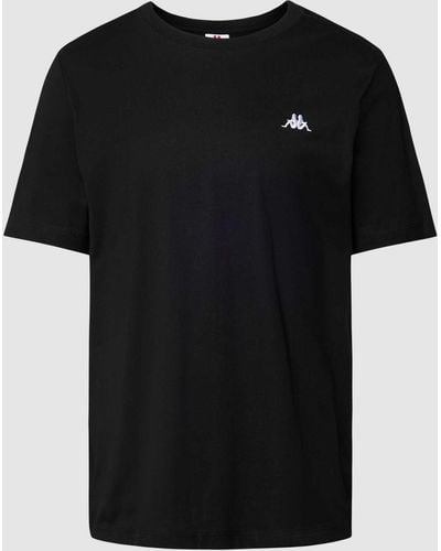 Kappa T-shirt Met Labelstitching - Zwart