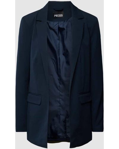 Pieces Blazer mit Reverskragen Modell 'Bossy' - Blau