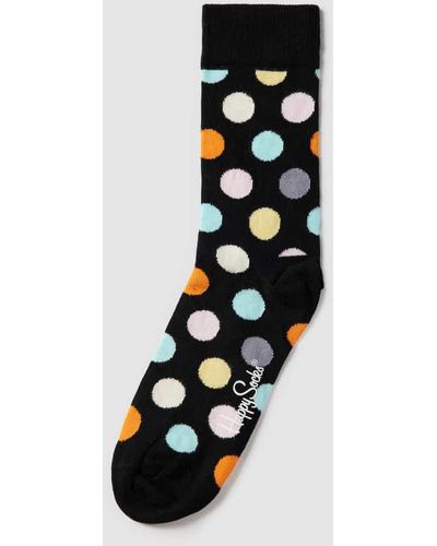 Happy Socks Socken mit Allover-Muster Modell 'BIG DOT' - Schwarz