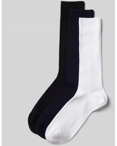 DillySocks Socken in Feinripp-Optik im 3er-Pack - Weiß