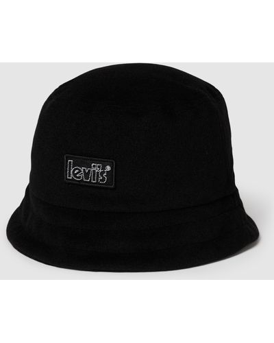 Levi's Bucket Hat mit Label-Applikation Modell 'COZY' - Schwarz