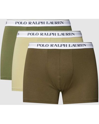 Polo Ralph Lauren Trunks mit elastischem Logo-Bund Modell 'BOXER BRIEF-3 PACK' - Grün