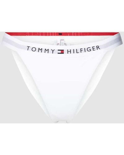 Tommy Hilfiger Bikini-Slip mit Label-Detail - Weiß