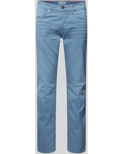 Brax Straight Fit Jeans Met Stretch - Blauw