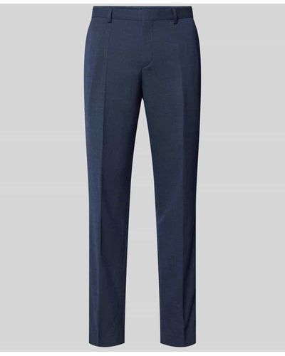 BOSS Anzughose mit Bügelfalten Modell 'Leon' - Blau