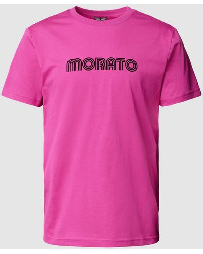 Antony Morato T-shirt Met Labelprint - Roze