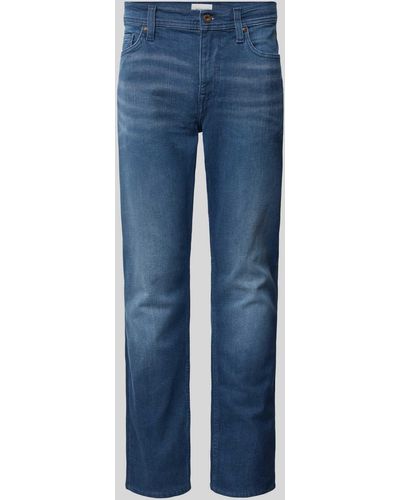 Mustang Slim Fit Jeans mit Label-Patch Modell 'VEGAS' - Blau