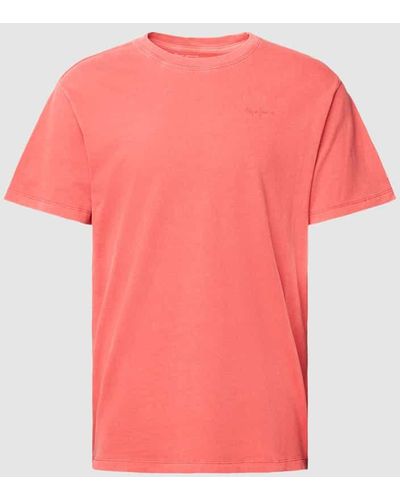 Pepe Jeans T-Shirt mit Rundhalsausschnitt Modell 'JACKO' - Pink