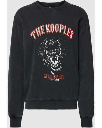 The Kooples Sweatshirt Met Labelprint - Zwart