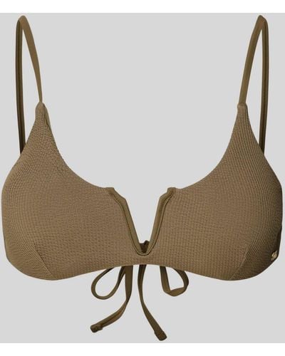 Shiwi Bikini-Oberteil mit V-Ausschnitt Modell 'Leah' - Natur
